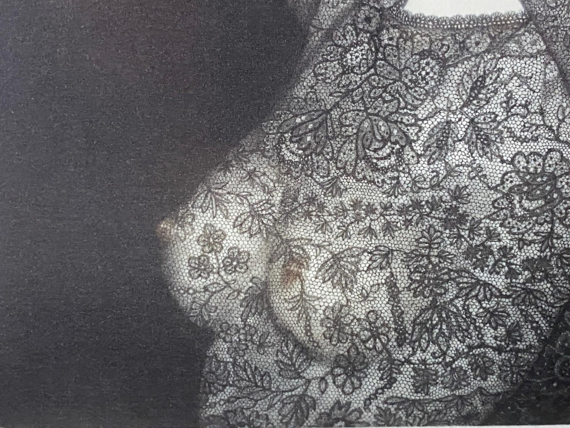 Fin du 20e siècle Impression japonaise Mezzotint signée Ushio Takahashi représentant une belle femme « Reflecting » en vente