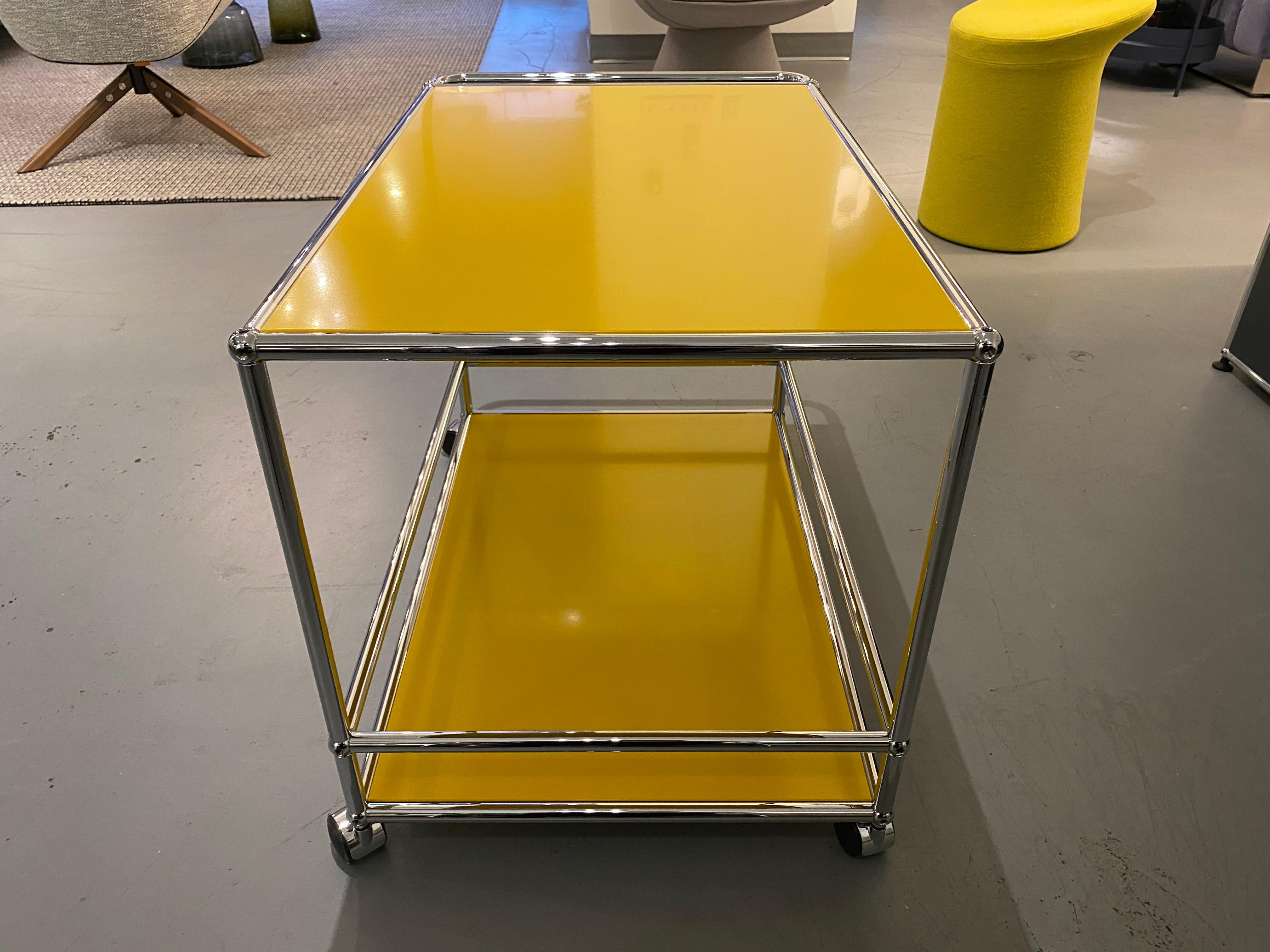 yellow bar cart