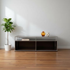 USM Haller 2x2 Media Console 22", Brown, Open Storage