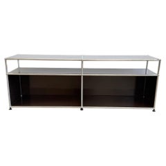 USM Haller 2x2 Media Console 22", Brown, Open Storage