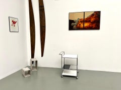 USM Haller bar cart, produced in the 1980s.