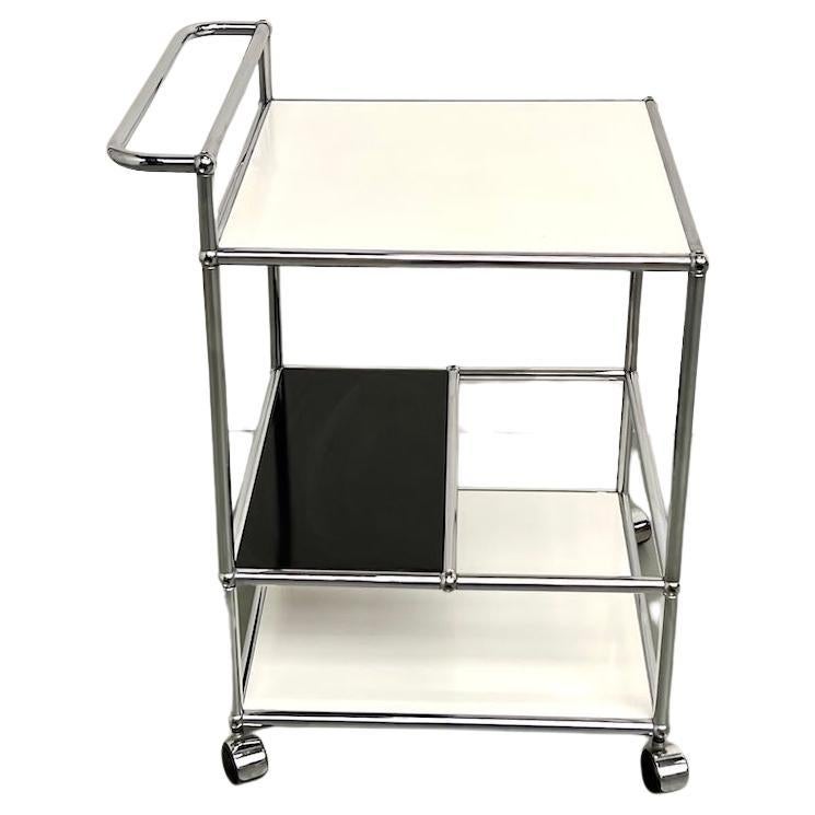 USM Haller bar cart, produced in the 1980s. For Sale