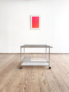 USM Haller Bar Cartt, Modern Tea Trolley or Steel Serving Trolley, Switzerland