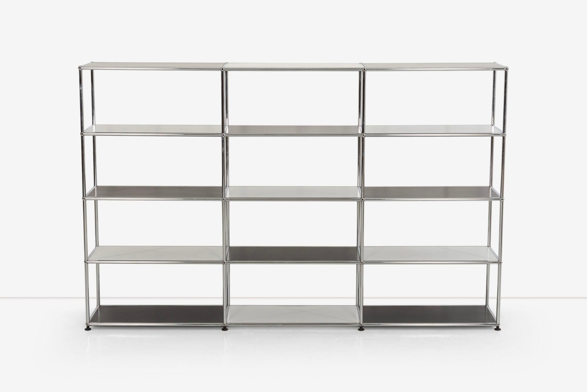 USM Haller Bookshelf by Fritz Haller
Introduce a touch of modern elegance to your space with this striking USM Haller bookshelf, designed by the renowned duo Fritz Haller and Paul Schärer. Originally launched in Switzerland in 1963, this modular
