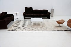 Usm Haller Design Carrara Marble Chrome Coffee Couch Sofa Side Table