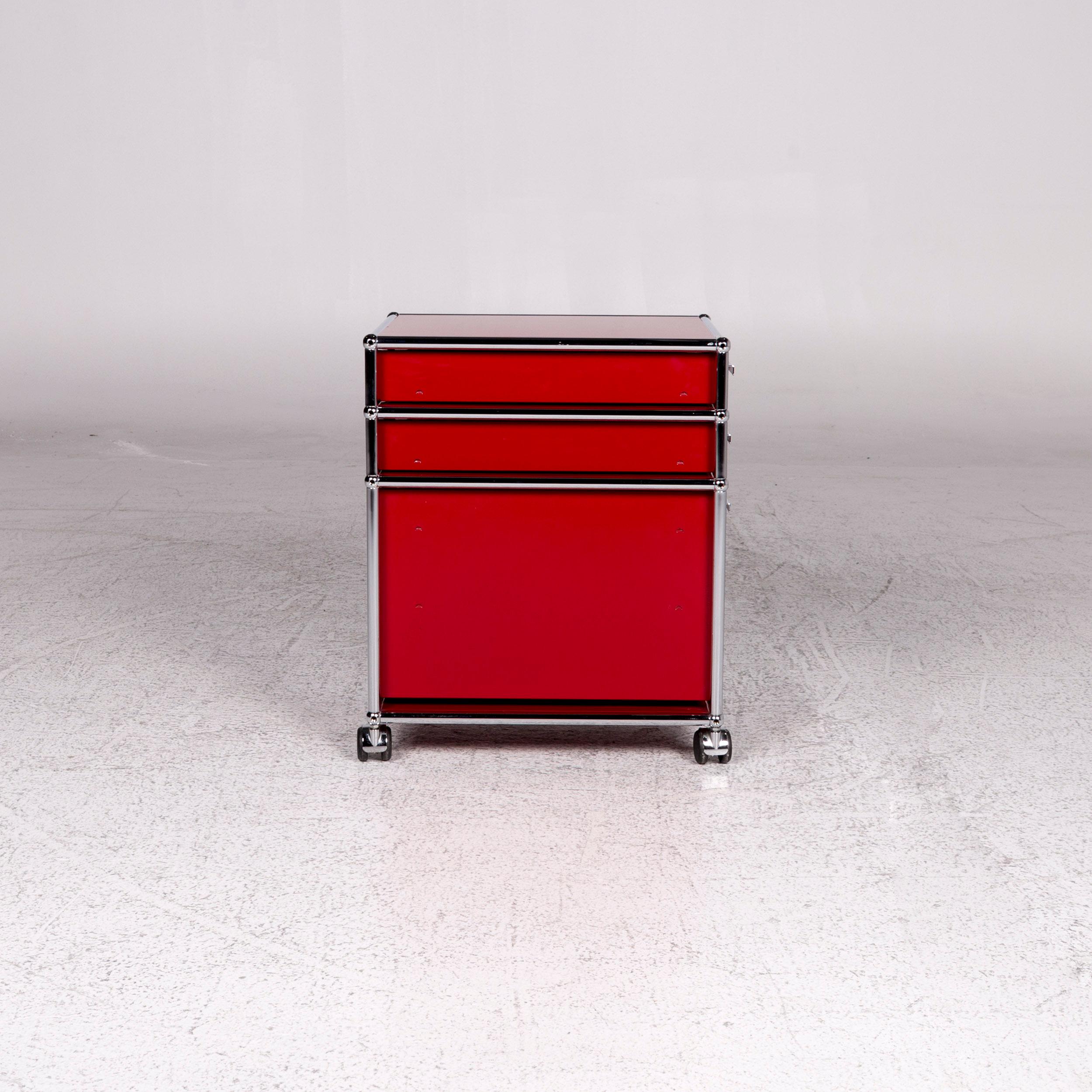 USM Haller Metal Container Red Sideboard Rolls 5