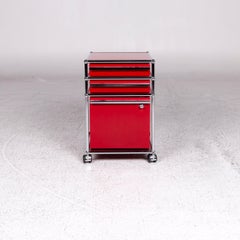 USM Haller Metal Container Red Sideboard Rolls