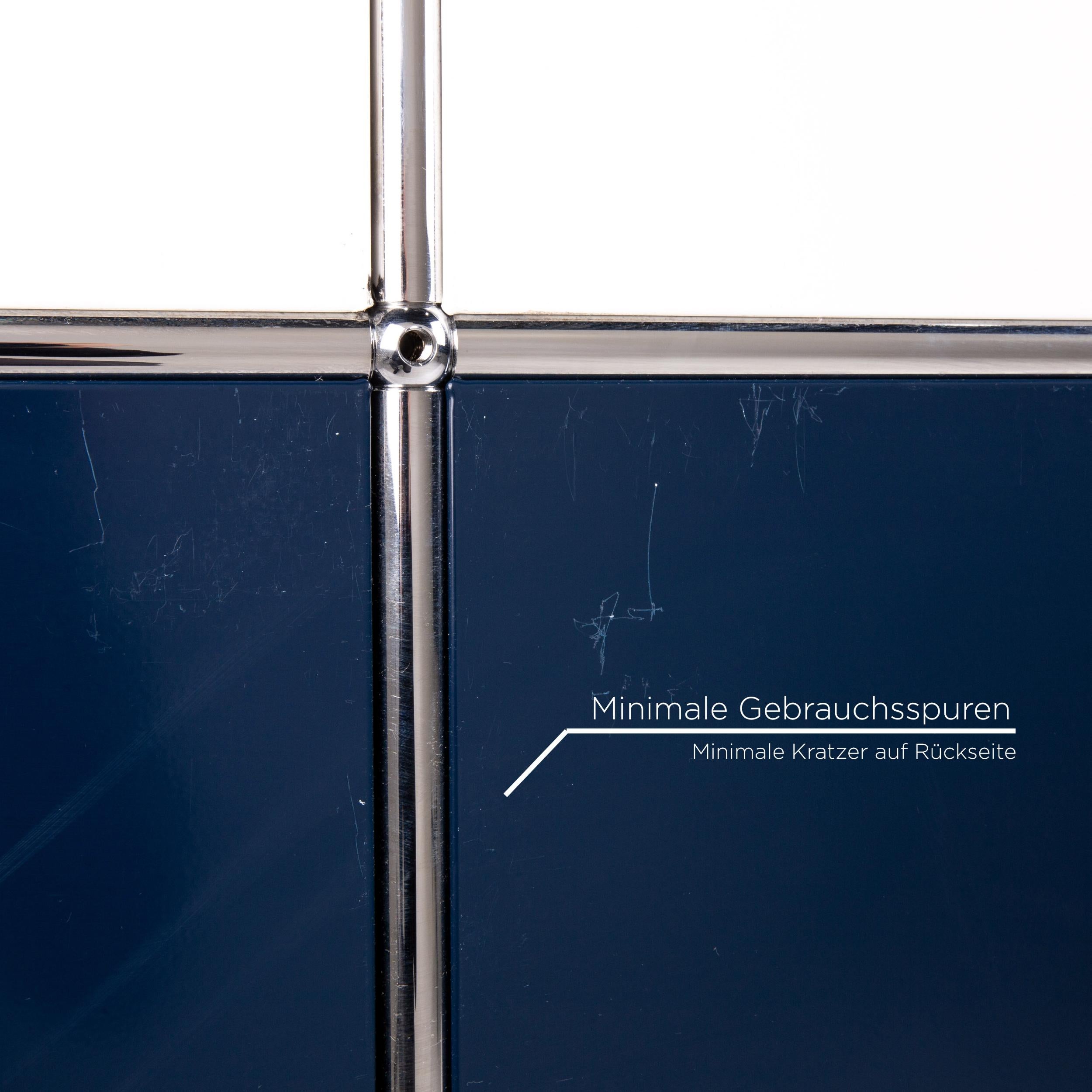 Usm Haller Metal Glass Shelf Blue White Sideboard Office Furniture For Sale 2
