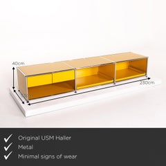 USM Haller Metal Lowboard Yellow Office Furniture Modular Sideboard