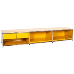 USM Haller Metal Lowboard Yellow Office Furniture Modular Sideboard