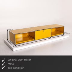 USM Haller Metal Lowboard Yellow Sideboard Office Furniture