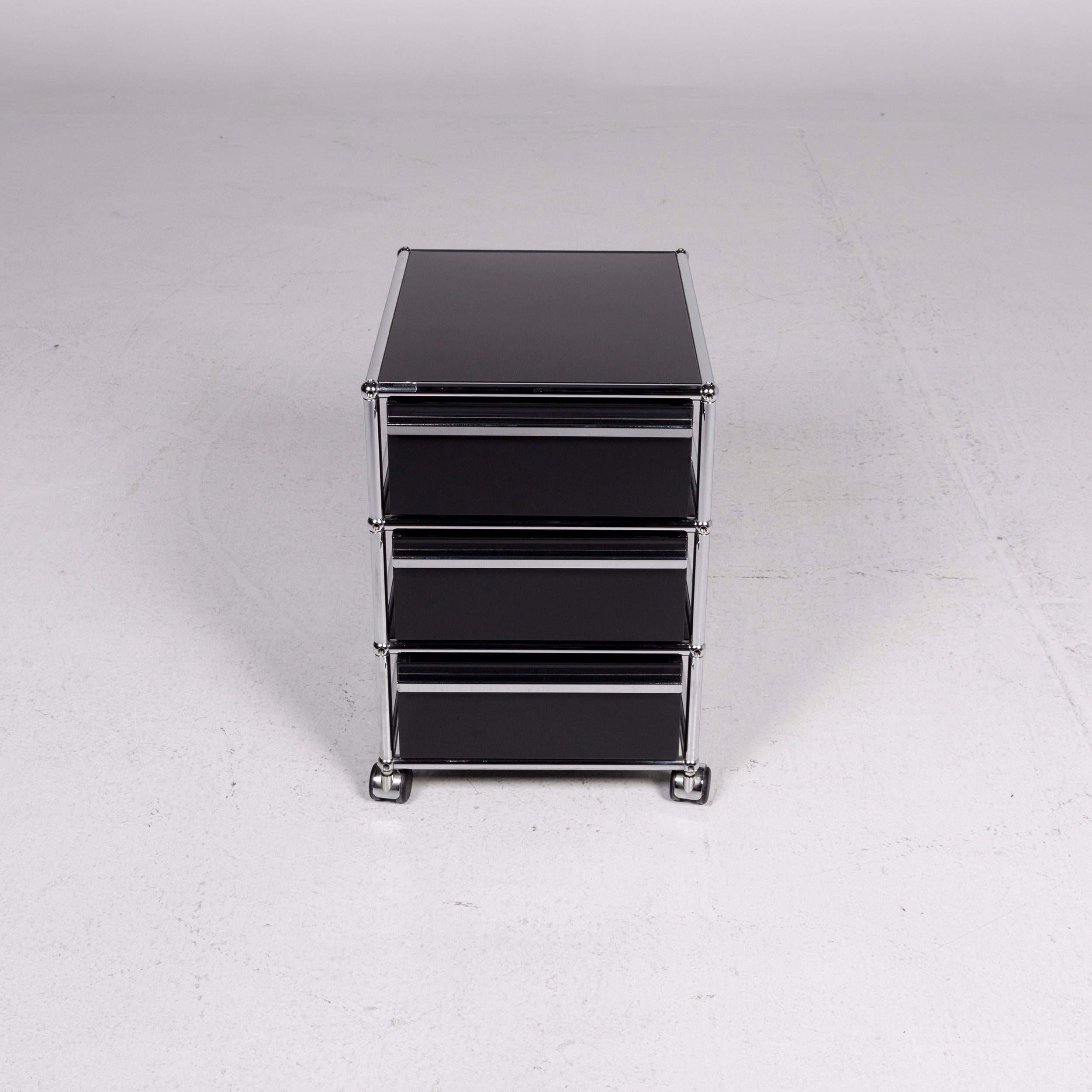 USM Haller Metal Roll Container Black Sideboard Office Furniture For Sale 2