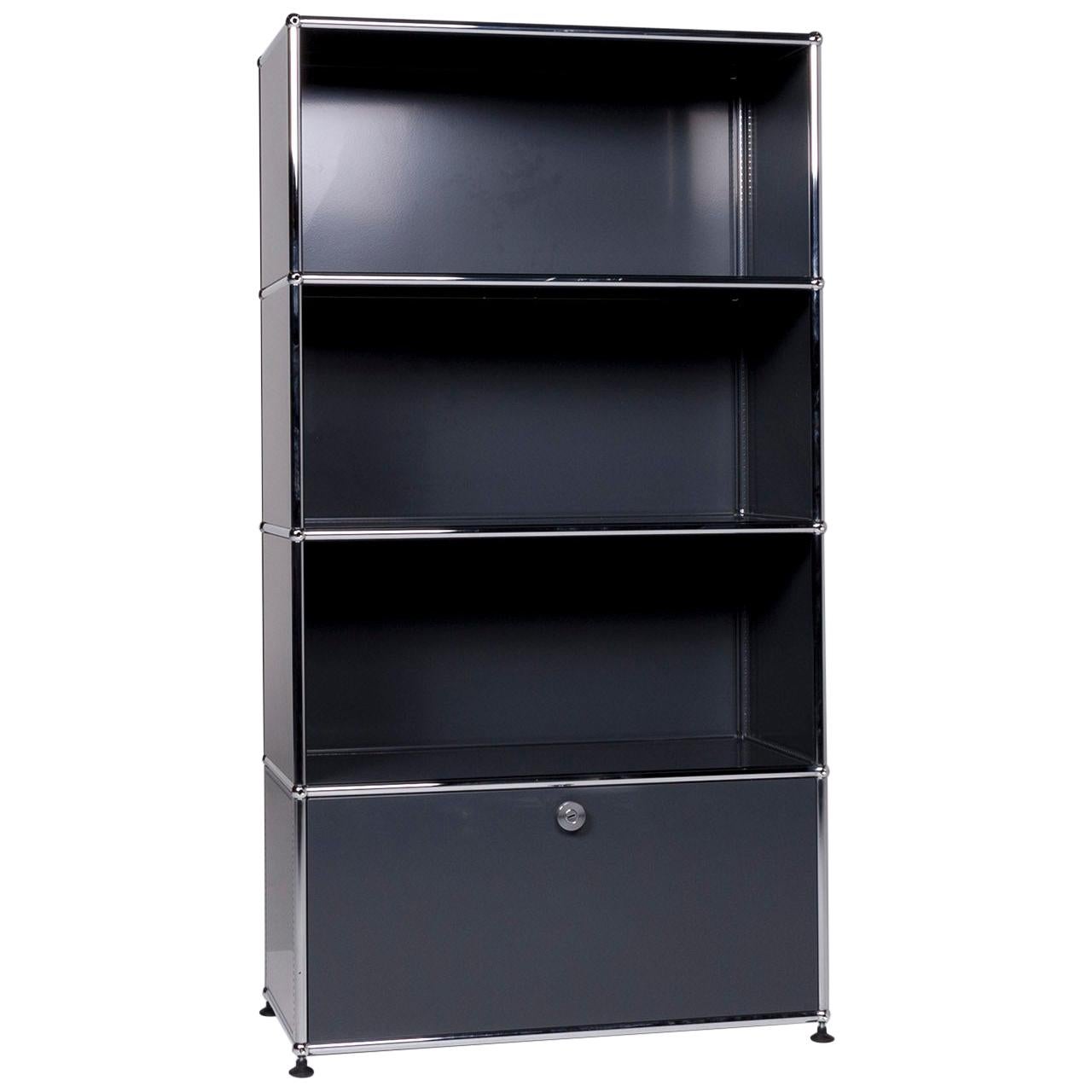 Usm Haller Metal Sideboard Anthracite Shelf Chrome Office Furniture For Sale