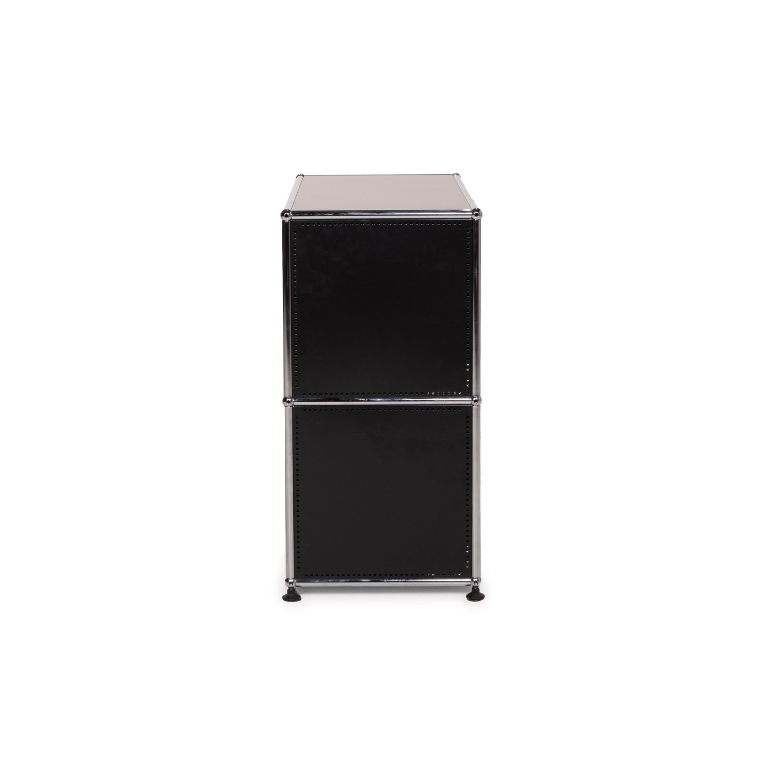 Usm Haller Metal Sideboard Black 1x2 Compartments Office Cabinet 2