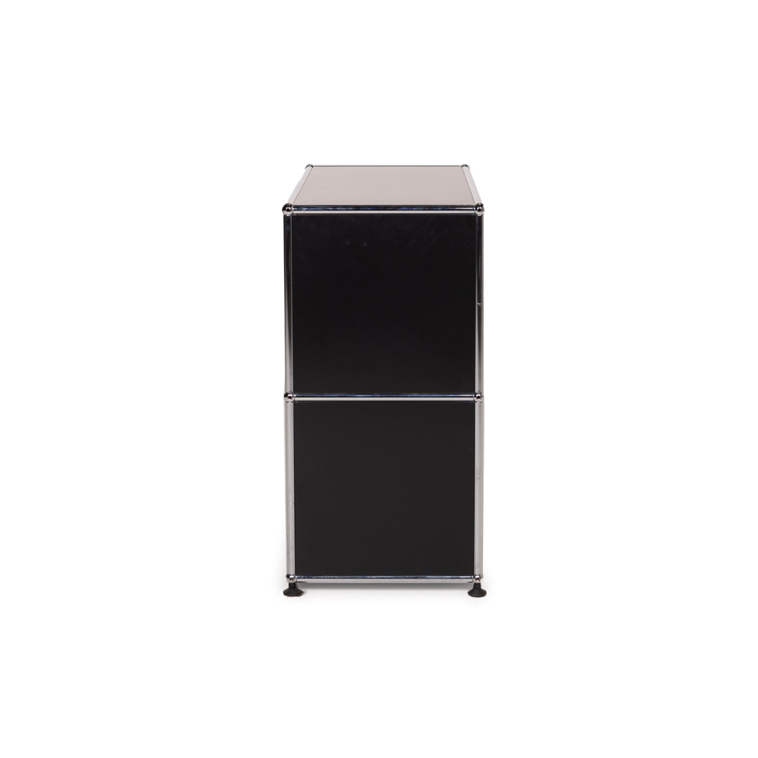Usm Haller Metal Sideboard Black 1x2 Compartments Office Cabinet 4