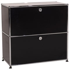 Usm Haller Metal Sideboard Black 1x2 Compartments Office Cabinet