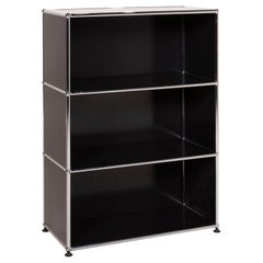 Used USM Haller Metal Sideboard Black 1x3 Shelf Compartment Office