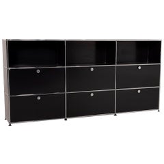 USM Haller Metal Sideboard Black Highboard Drawer Shelf Compartment Office