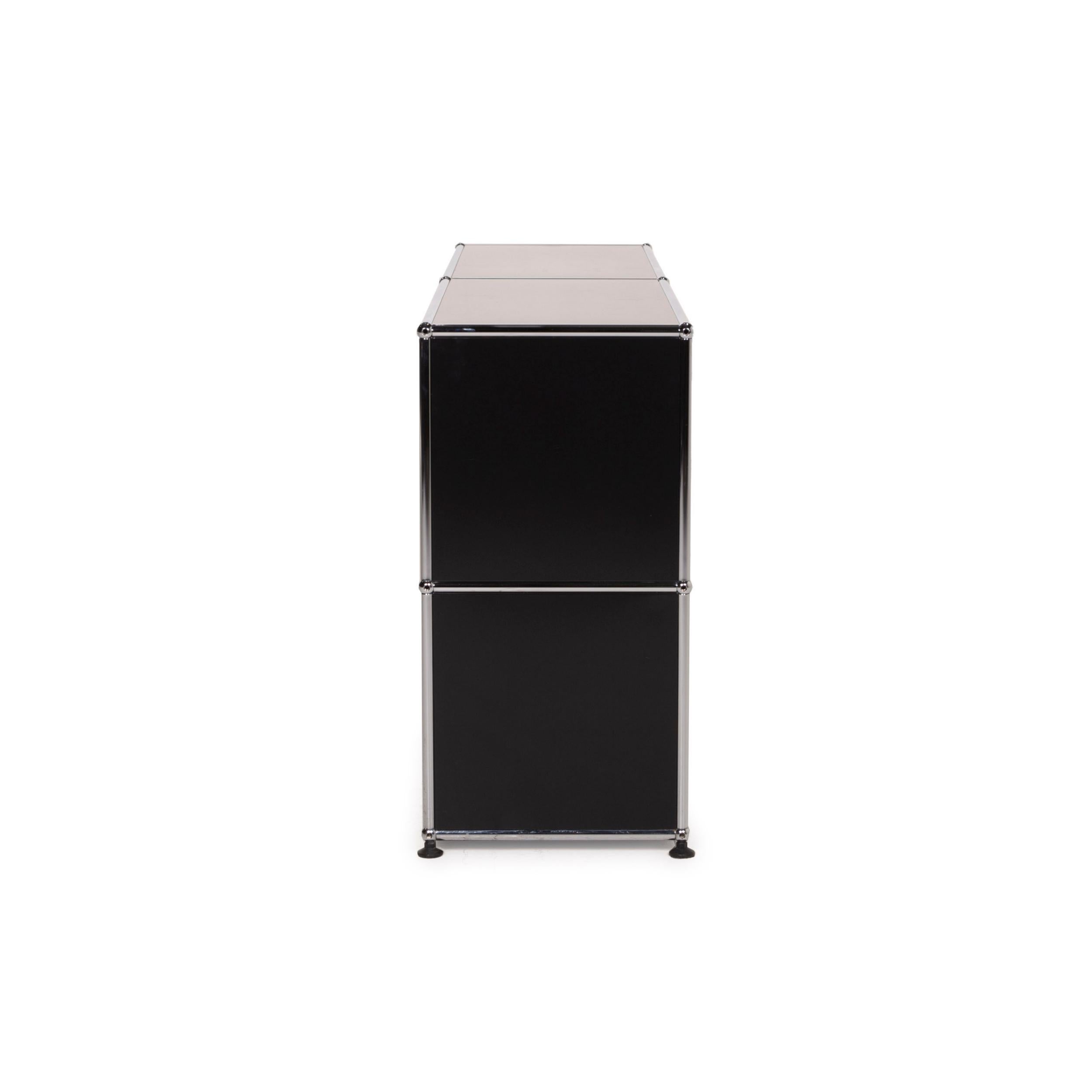 USM Haller Metal Sideboard Black Highboard Drawer Shelf Compartment Office 4