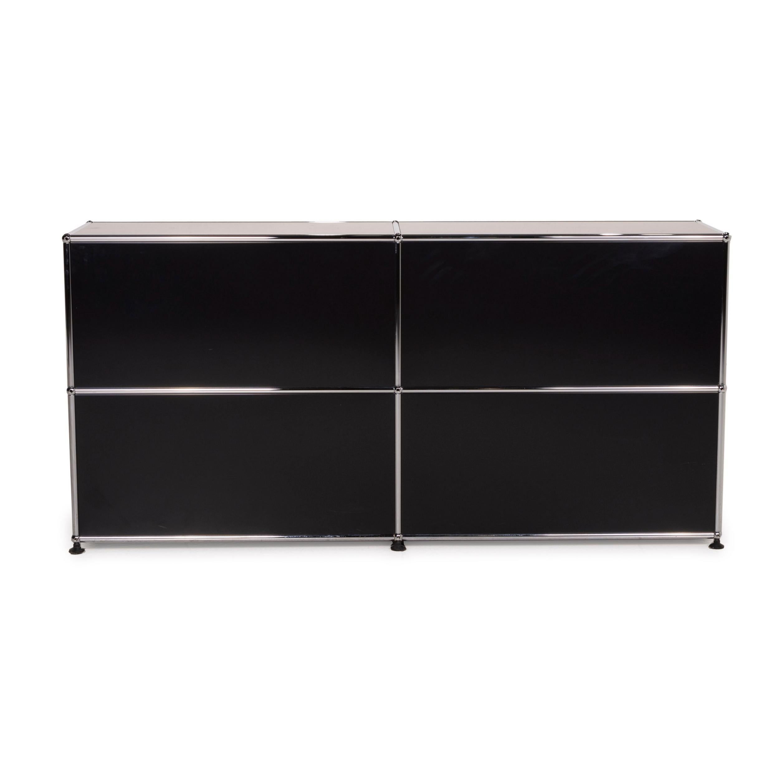 USM Haller Metal Sideboard Black Highboard Drawer Shelf Compartment Office 5
