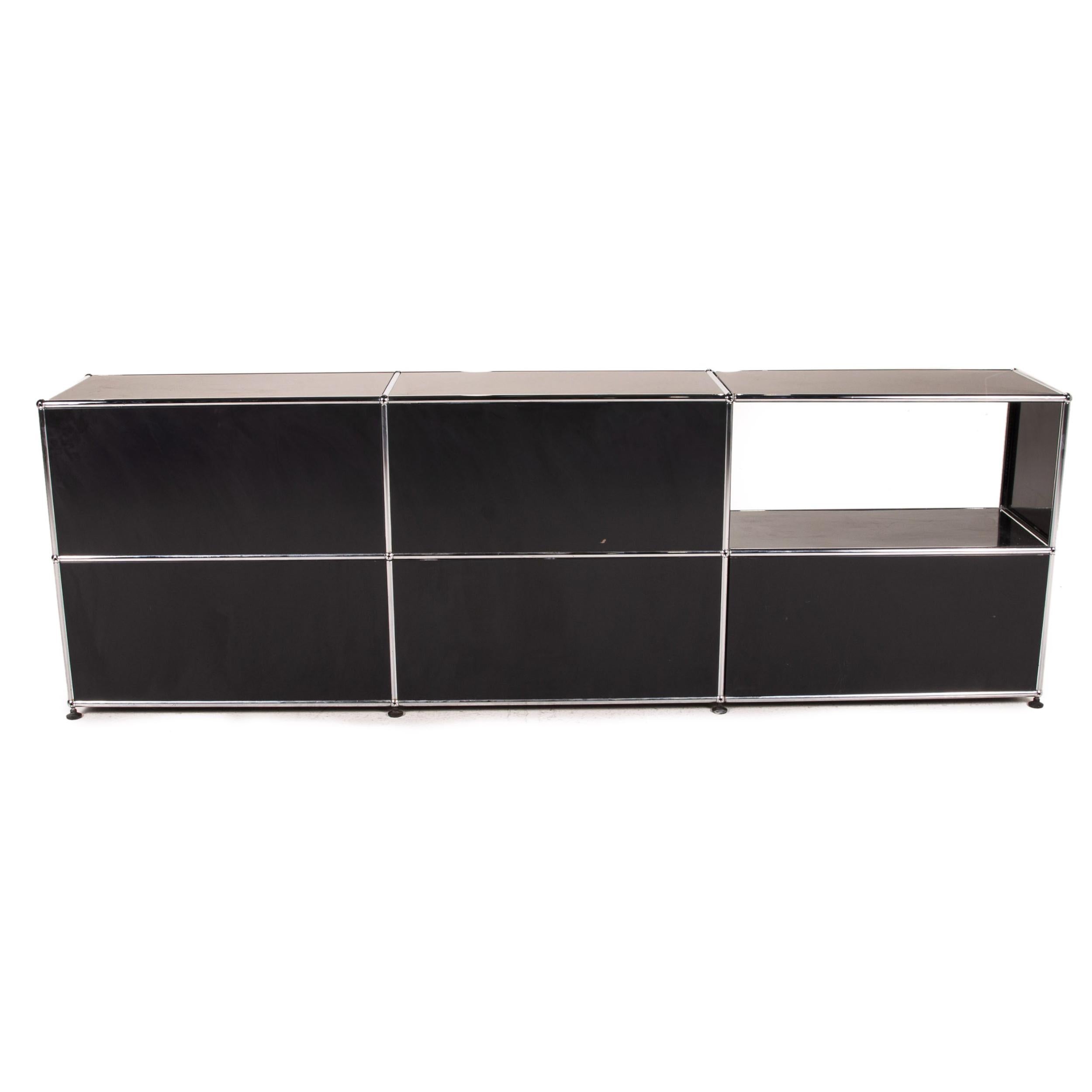 USM Haller Metal Sideboard Black Office Furniture 5