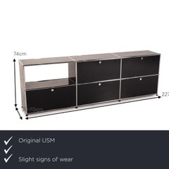 USM Haller Metal Sideboard Black Office Furniture