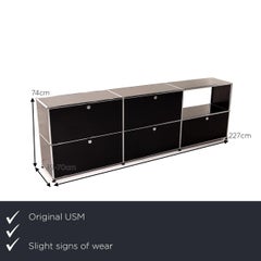 USM Haller Metal Sideboard Black Office Furniture