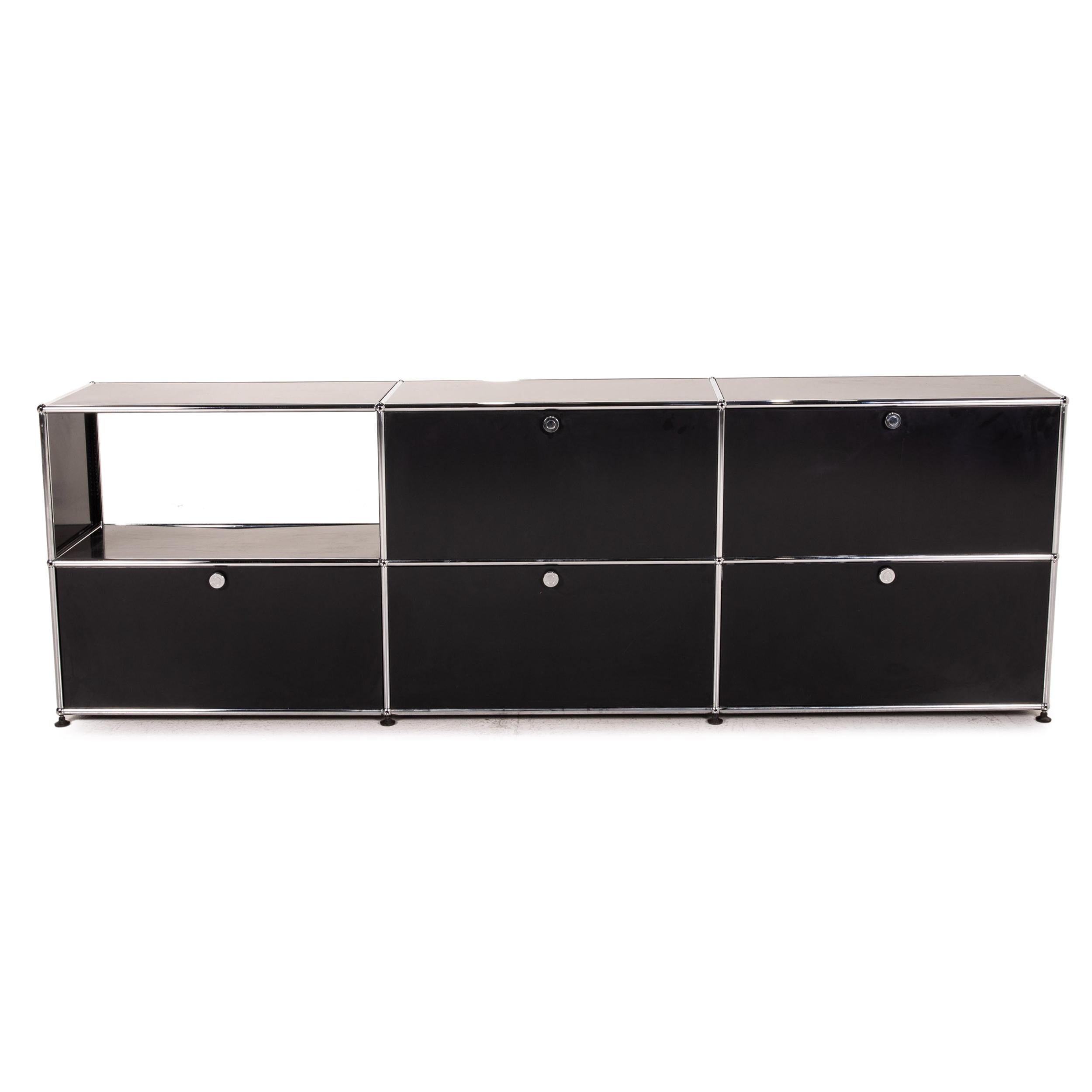 USM Haller Metal Sideboard Black Office Furniture 3
