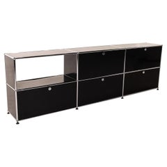 Used USM Haller Metal Sideboard Black Office Furniture