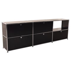 USM Haller Metal Sideboard Black Office Furniture