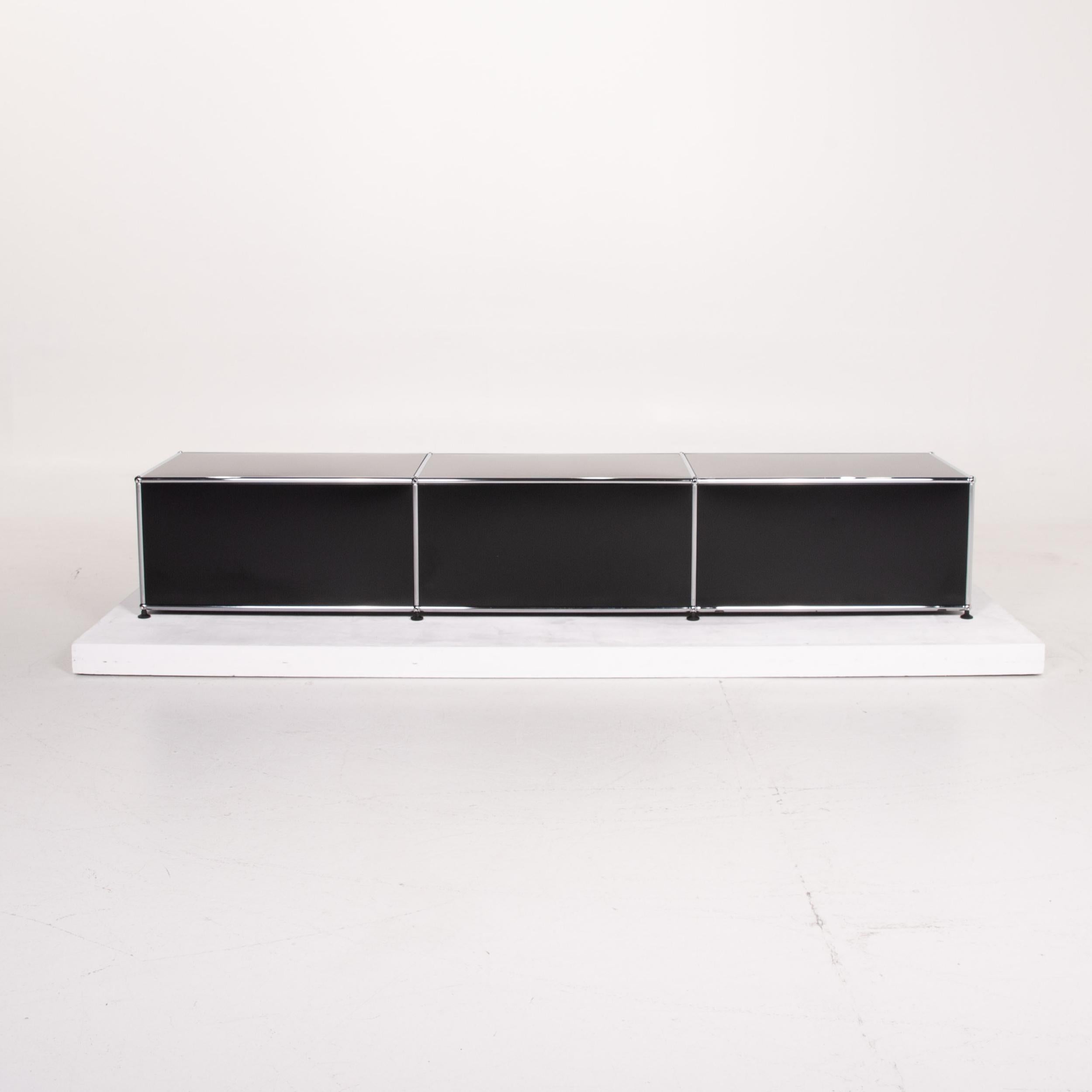 USM Haller Metal Sideboard Black Office Furniture Shelf Lowboard Modular 3