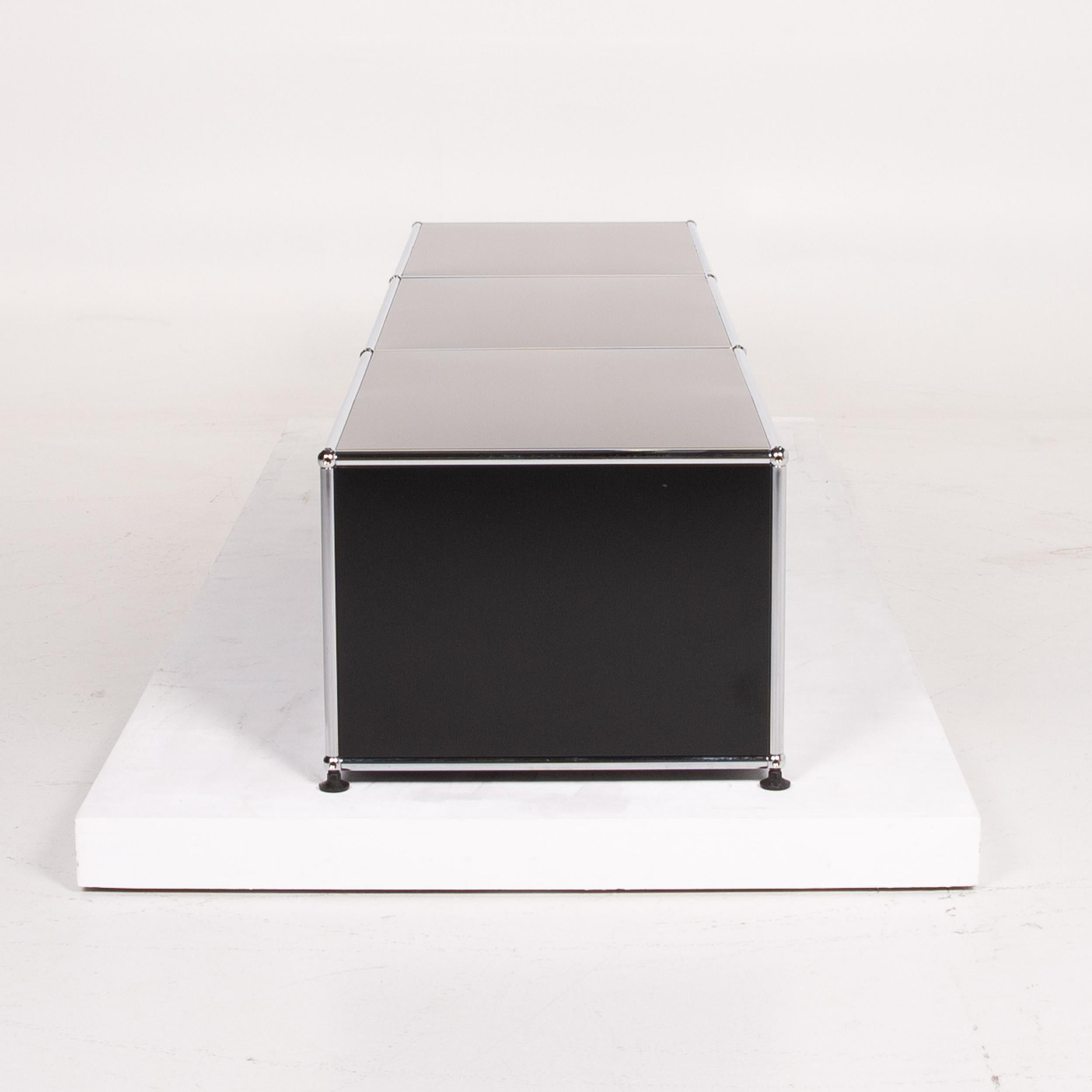 USM Haller Metal Sideboard Black Office Furniture Shelf Lowboard Modular 4