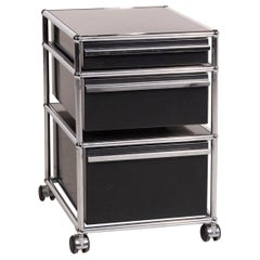 Used USM Haller Metal Sideboard Black Roll Container Rolls Drawer Compartment Chrome