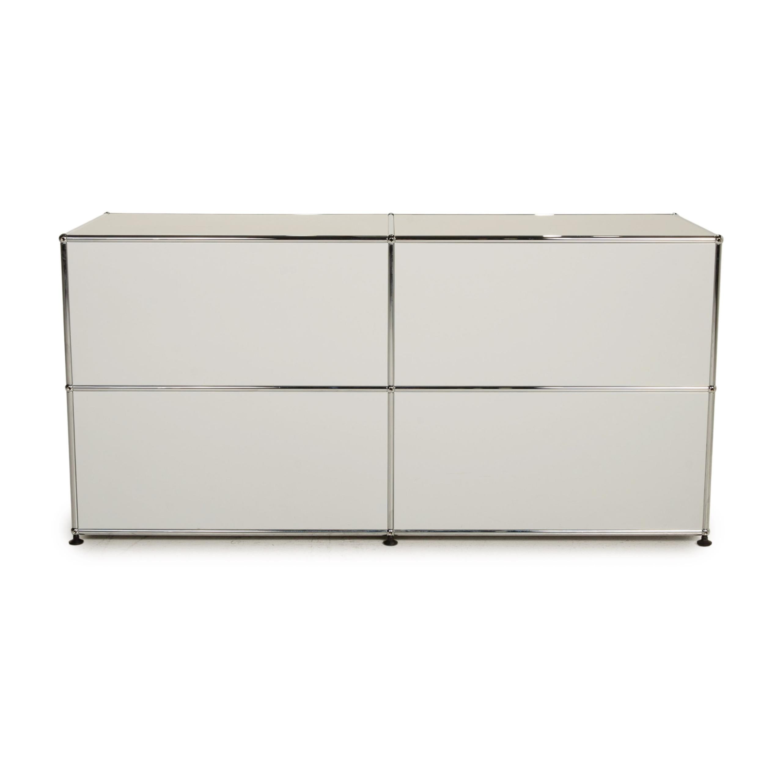 Usm Haller Metal Sideboard Gray Light Gray 2x2 Incl. Drawer Shelf Office For Sale 4