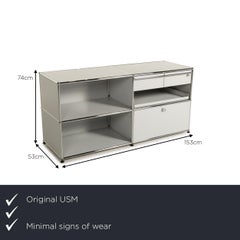 Usm Haller Metal Sideboard Gray Light Gray 2x2 Incl. Drawer Shelf Office