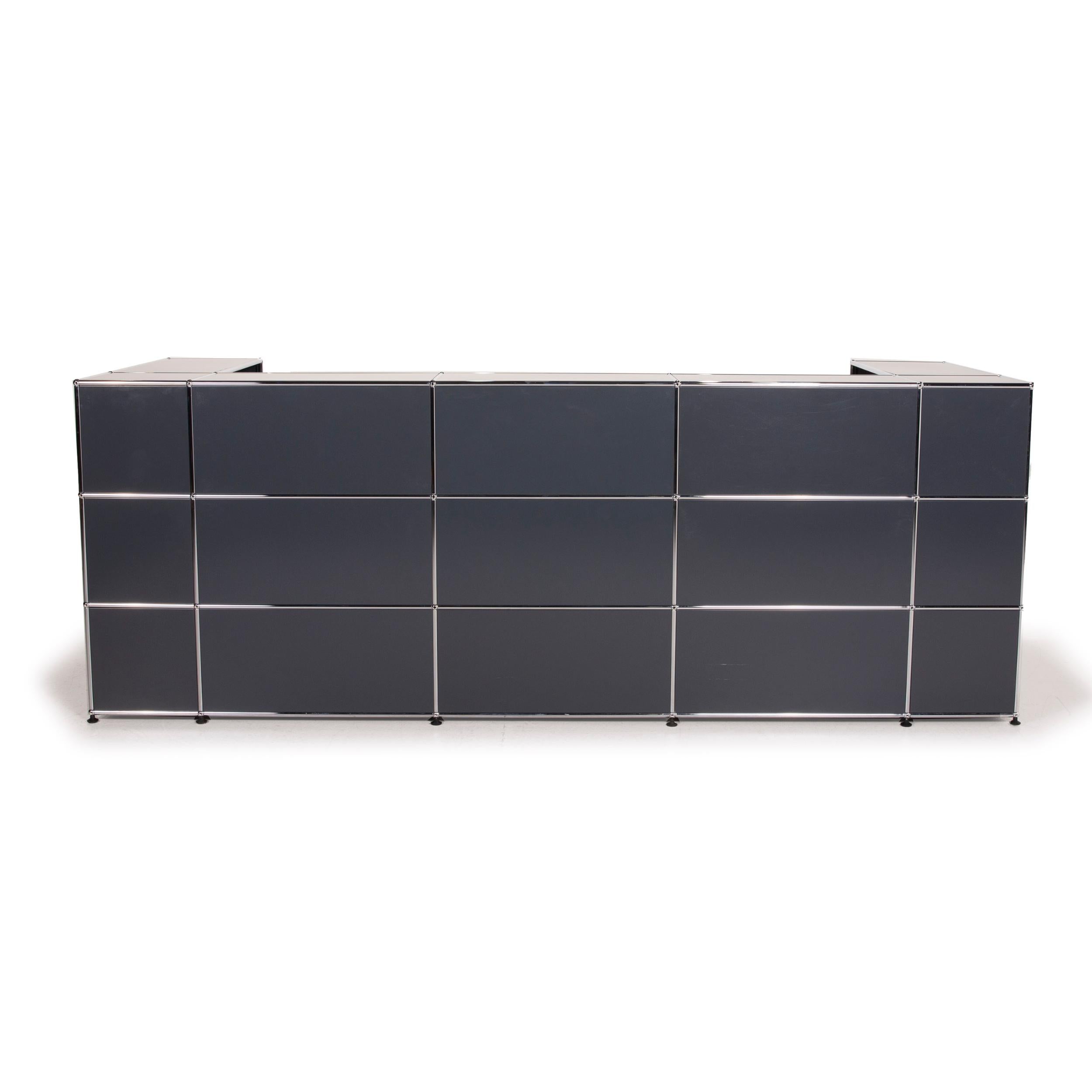 USM Haller Metal Sideboard Gray Modular Counter Office Shelf Highboard 7