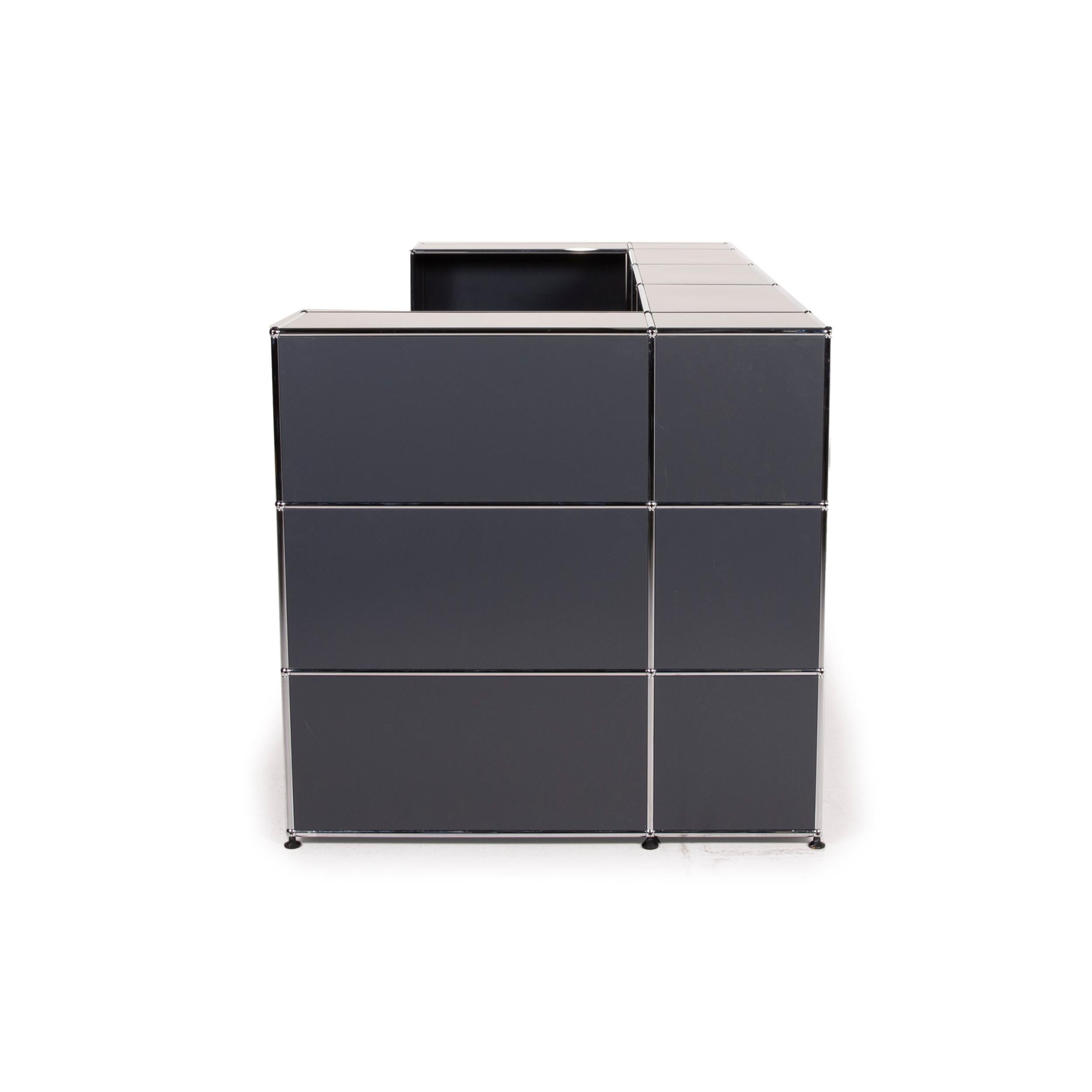 USM Haller Metal Sideboard Gray Modular Counter Office Shelf Highboard 8