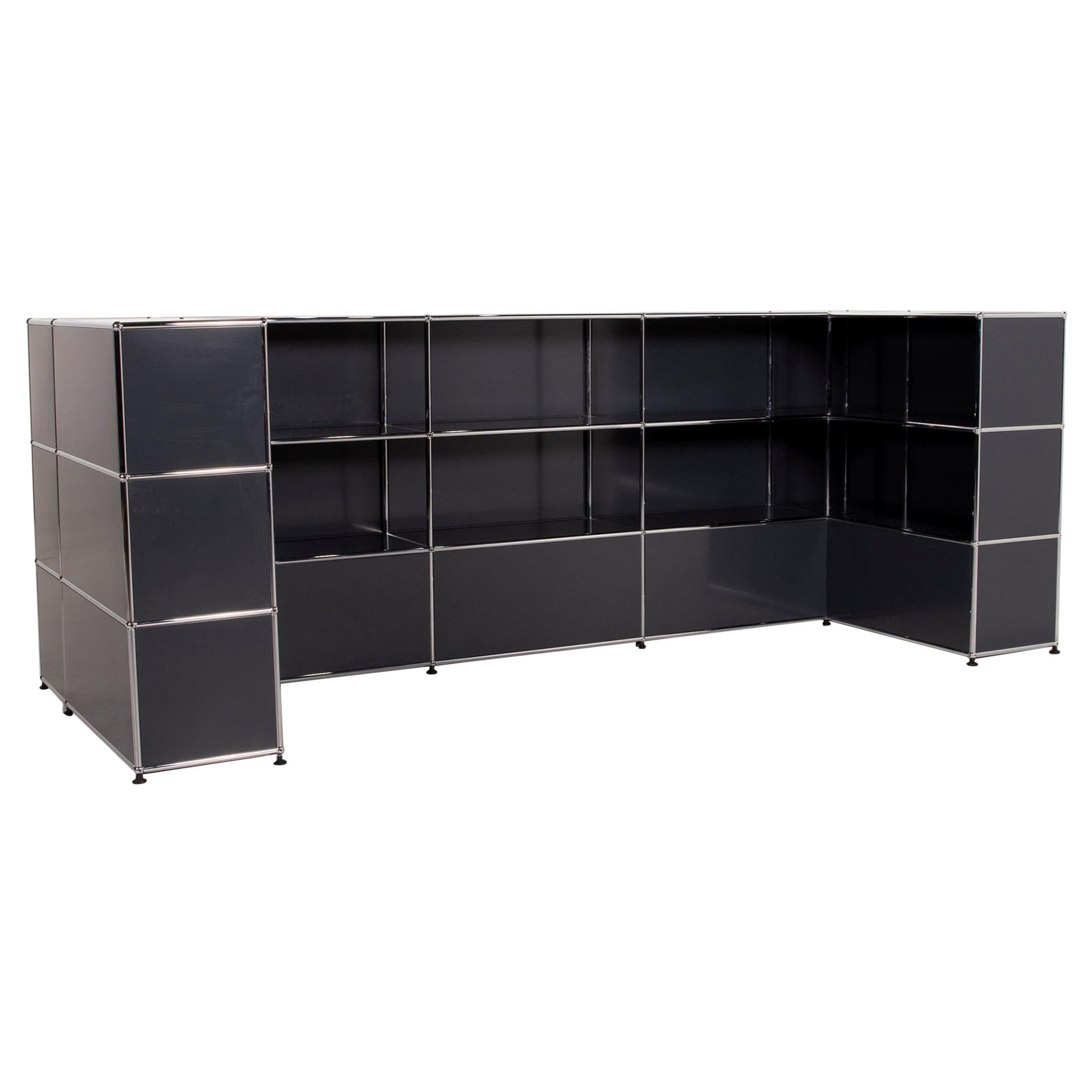 USM Haller Metal Sideboard Gray Modular Counter Office Shelf Highboard