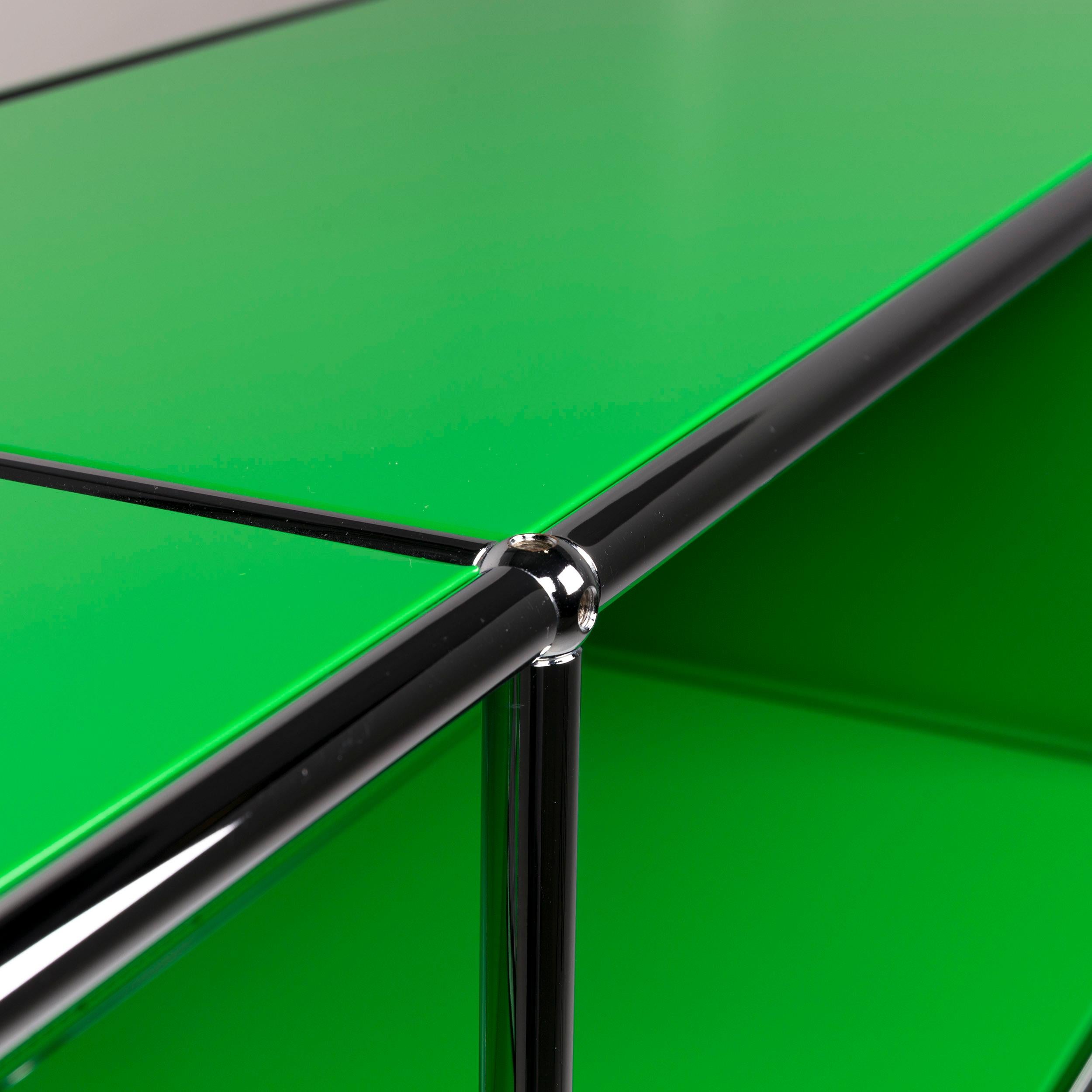 green metal sideboard
