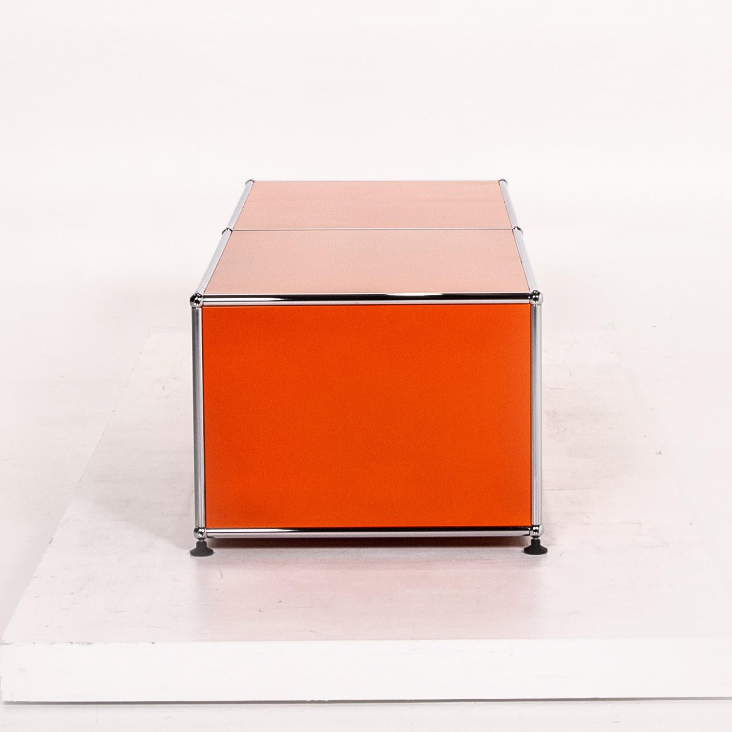 USM Haller Metal Sideboard Orange Office Furniture Lowboard Modular 4