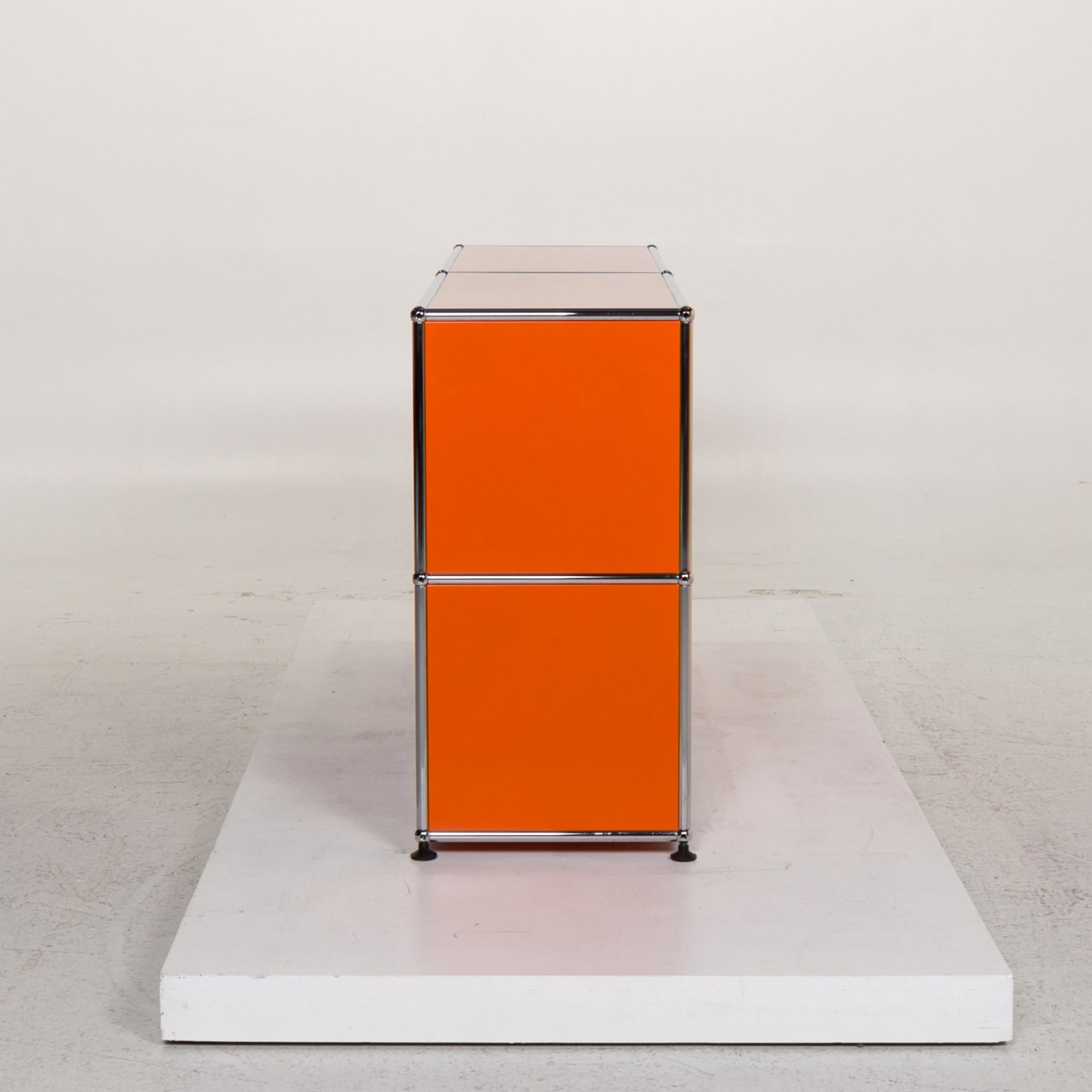 USM Haller Metal Sideboard Orange Office Furniture Shelf 4