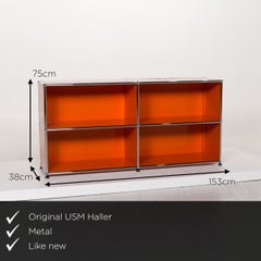 USM Haller Metal Sideboard Orange Office Furniture Shelf