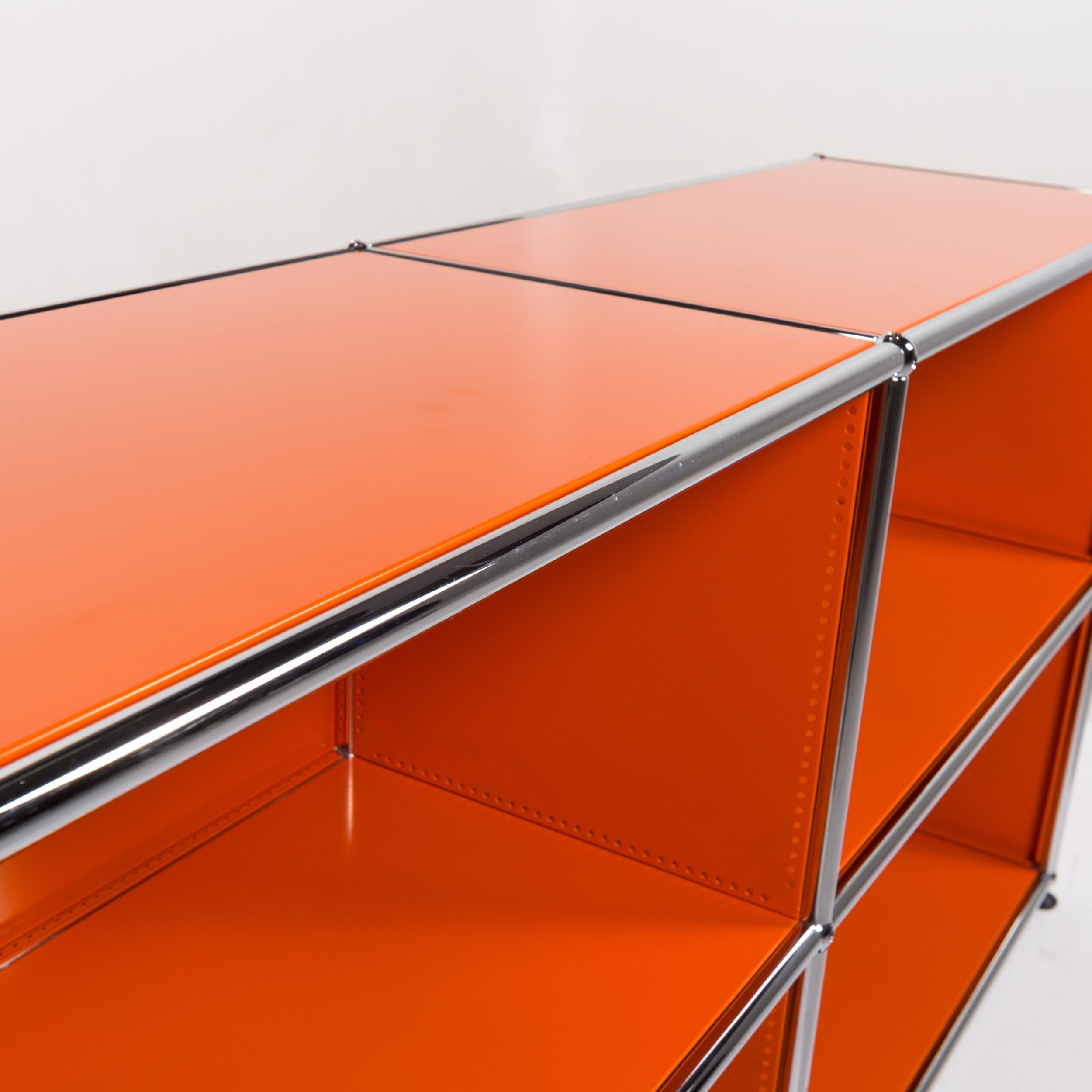 Modern USM Haller Metal Sideboard Orange Office Furniture Shelf