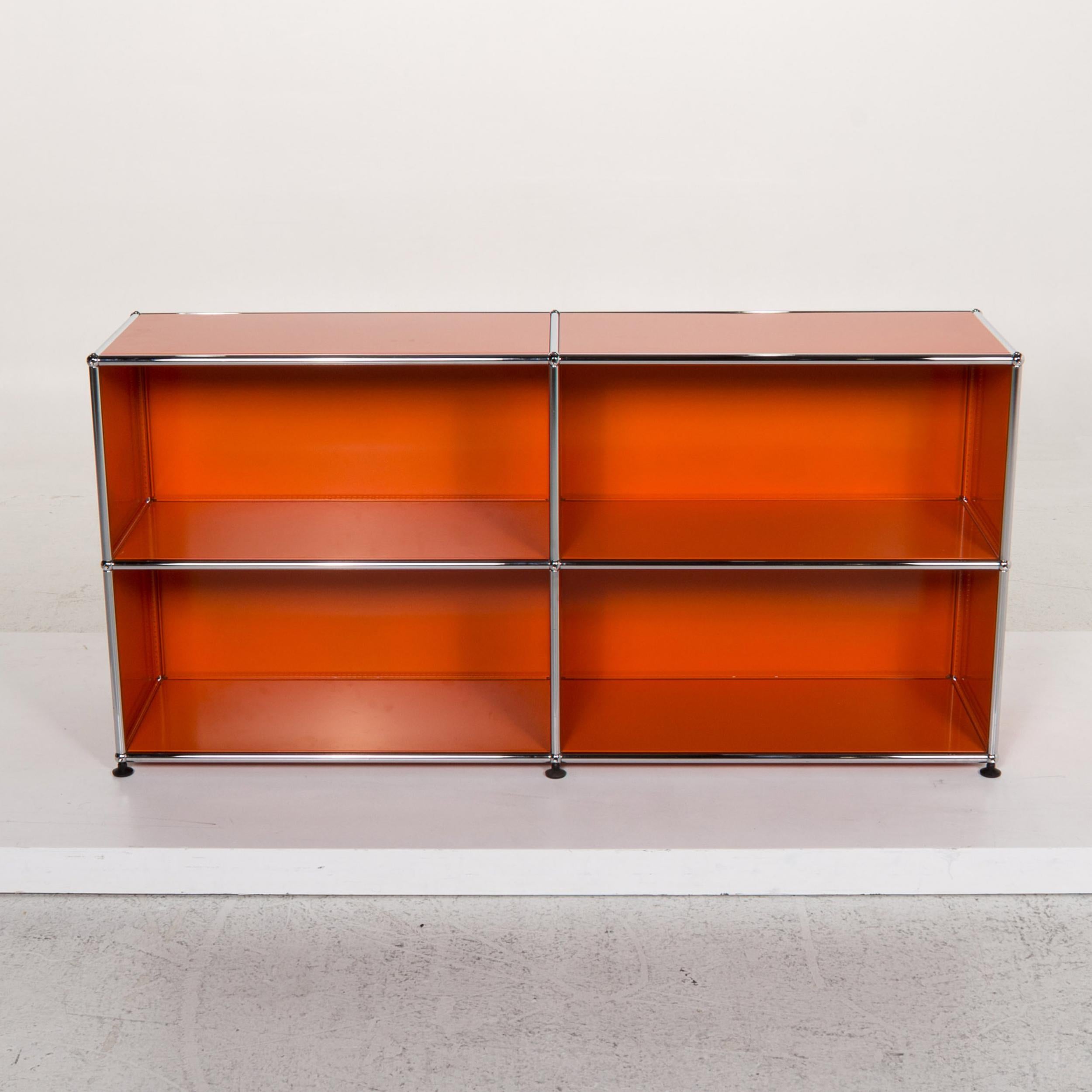 USM Haller Metal Sideboard Orange Office Furniture Shelf 1