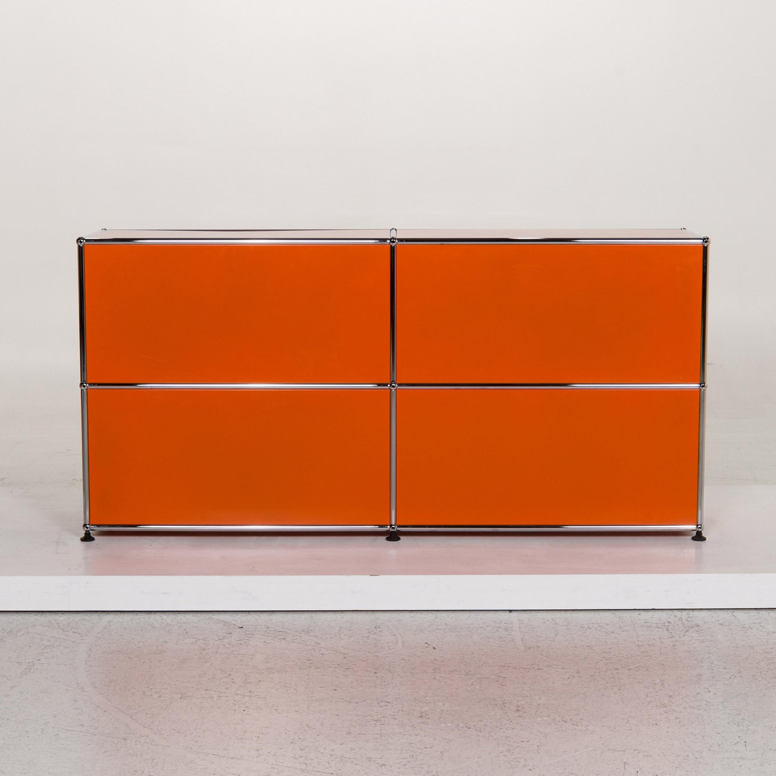 USM Haller Metal Sideboard Orange Office Furniture Shelf 3