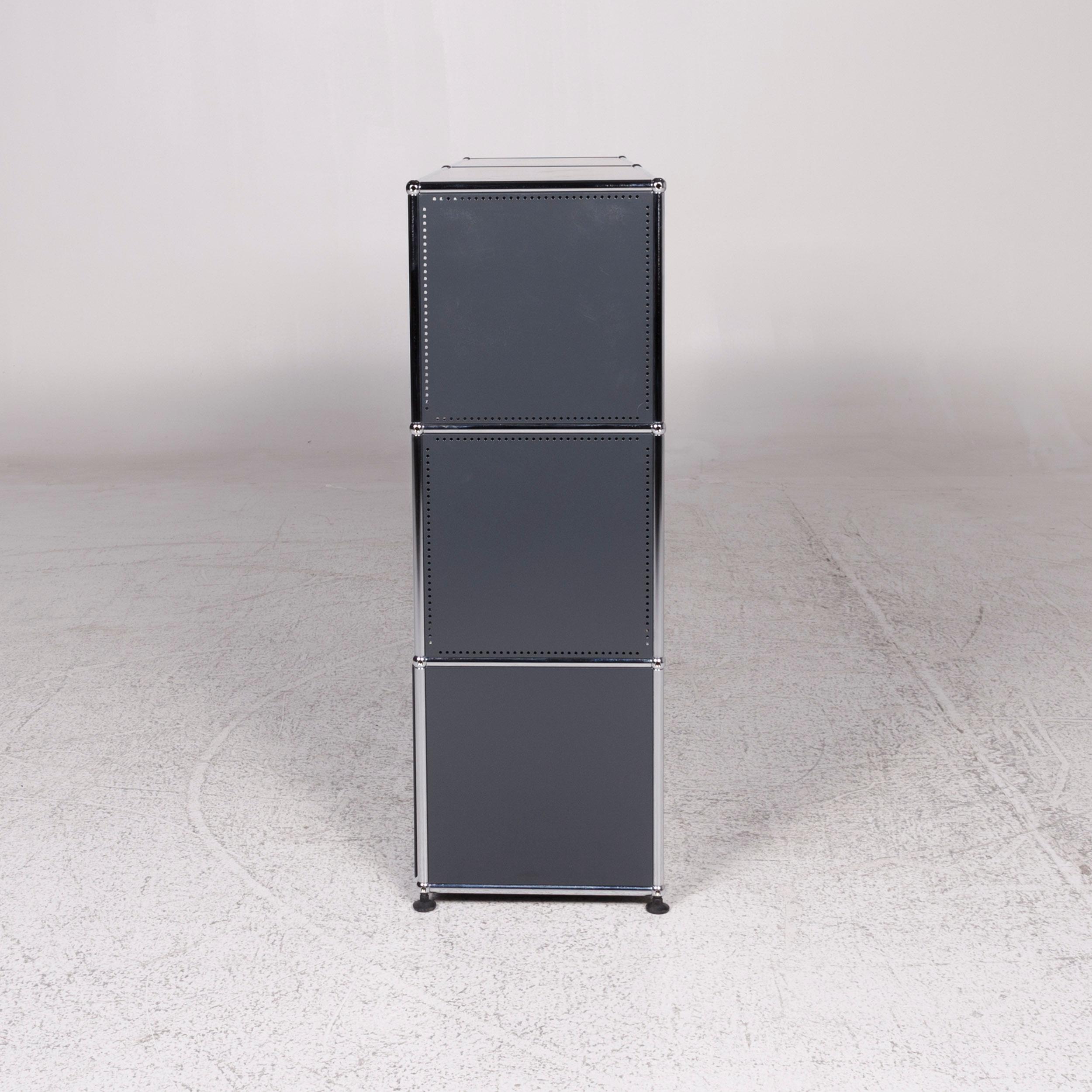 USM Haller Metal Sideboard Shelf Gray 4 Drawers 5