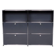 Used USM Haller Metal Sideboard Shelf Gray 4 Drawers