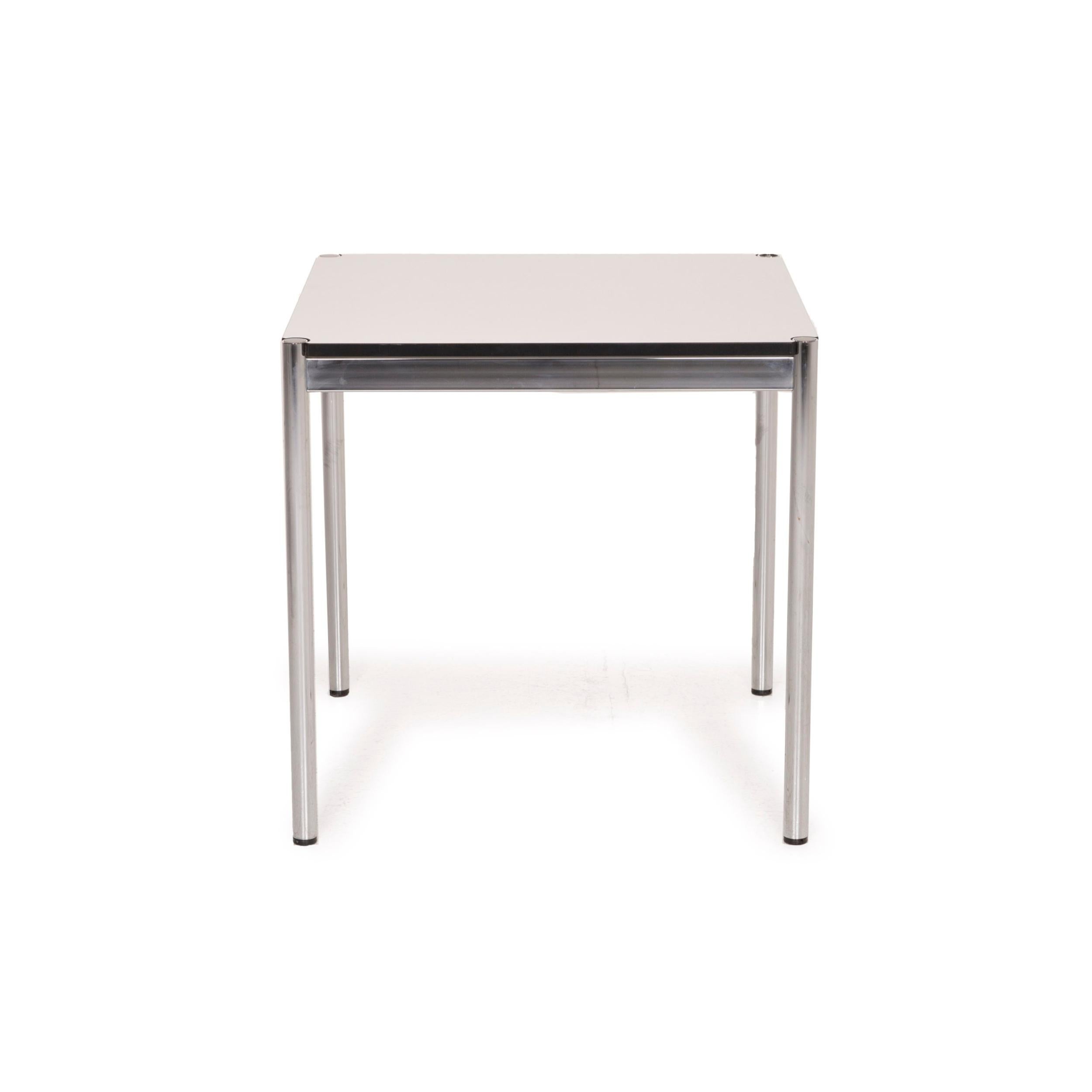 USM Haller Metal Table White Desk Chrome 3