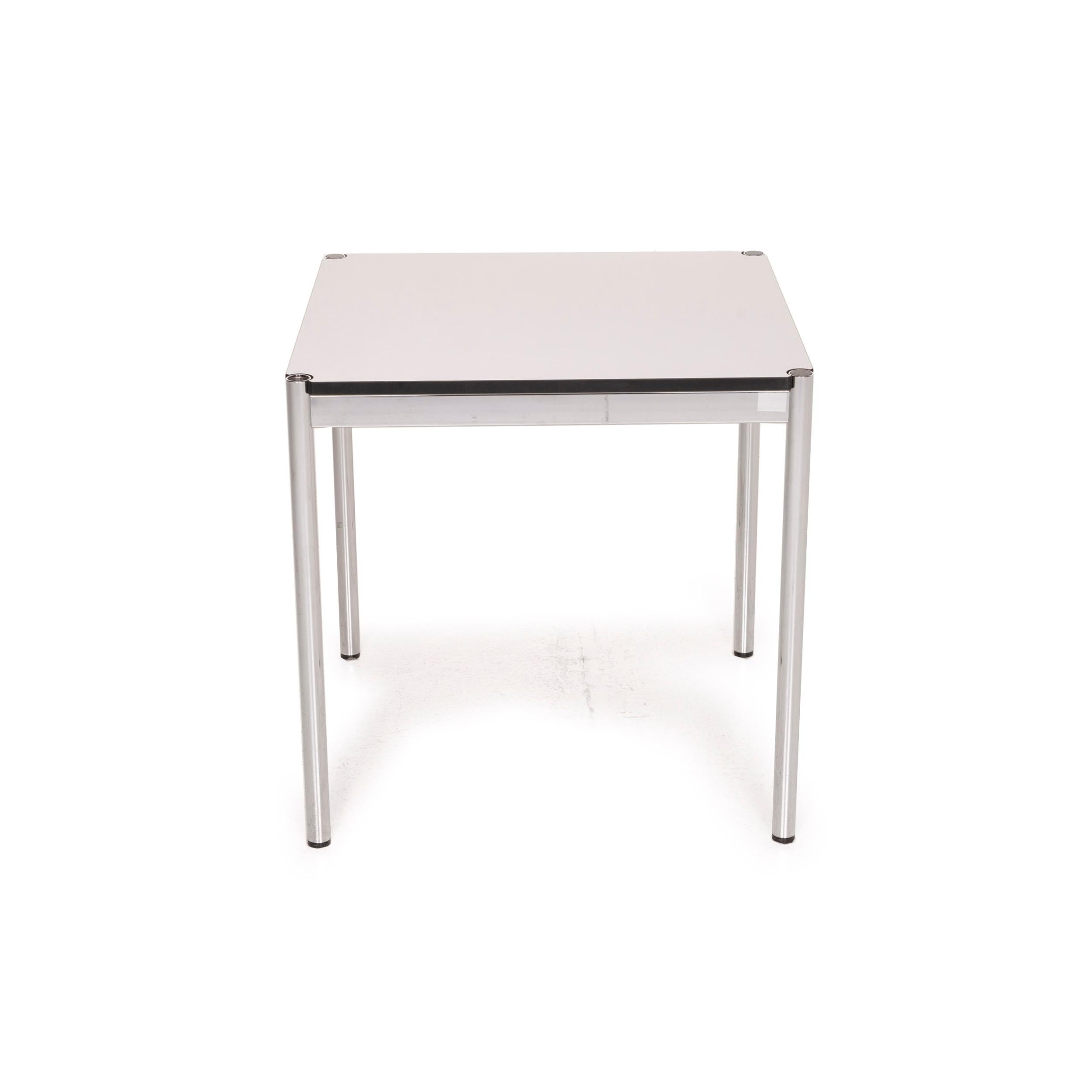 USM Haller Metal Table White Desk Chrome 1