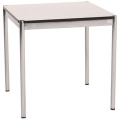 USM Haller Metal Table White Desk Chrome
